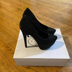 Steve Madden; Black Rhinestone Pumps; Size 5.5